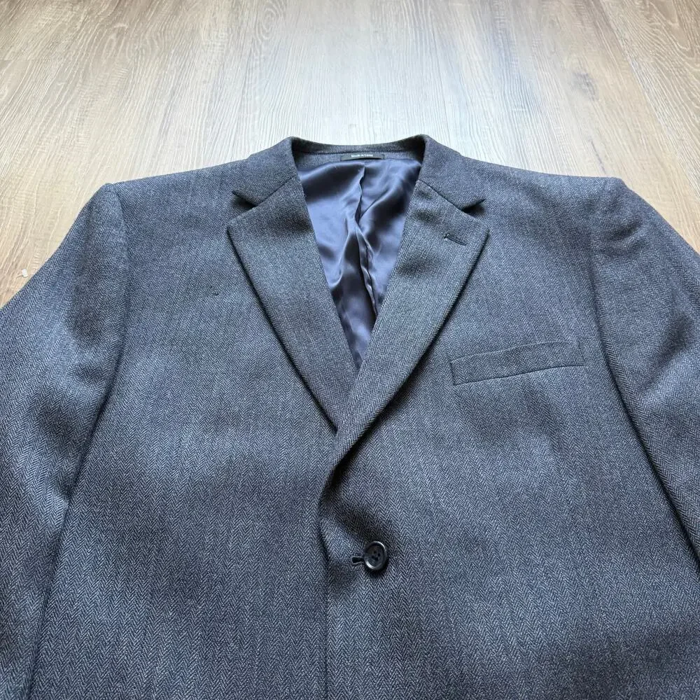 Joseph & Feiss Gold Wool Sport‎ Coat Blue/Grey Mens 48 Short